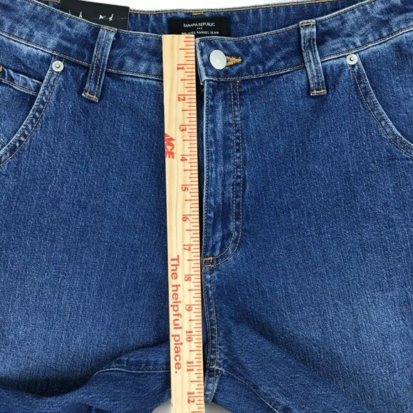 Banana Republic Barrel Jeans Womens sz 28 /6 Mid Rise Medium Wash Stretch NEW - Picture 13 of 16
